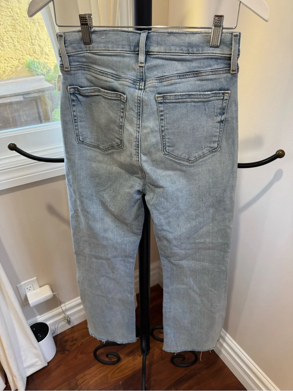 LOFT Light Wash High-Rise Wide  Jeans Light Blue Size 2/26 The Slim Flare